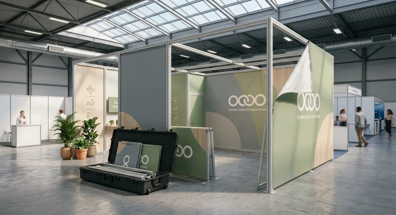 Kit de kiosque d'exposition préconfiguré prêt à assembler